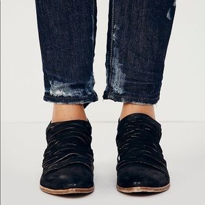 Free People Black Lost Valley Ankle Booties